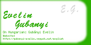 evelin gubanyi business card