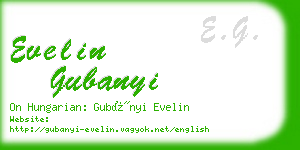 evelin gubanyi business card